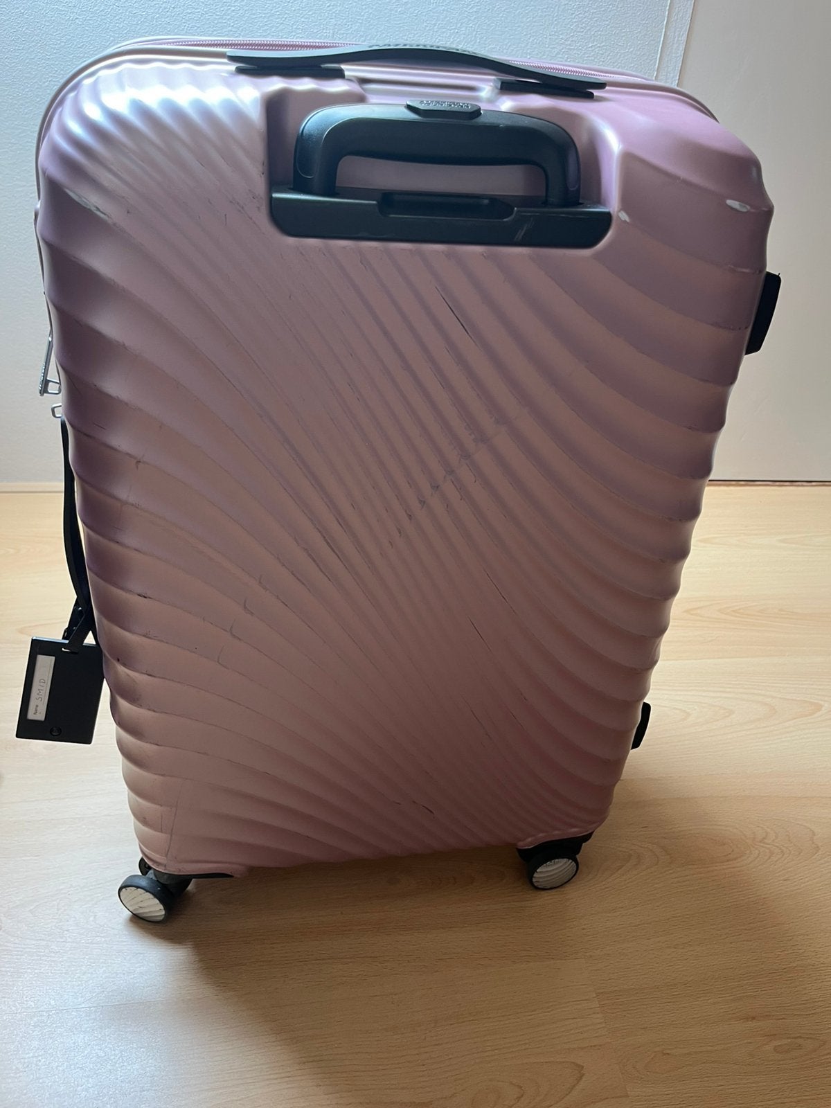 American Tourister koffer, roségoud, middel groot, Sieraden, Tassen en Uiterlijk, Hard kunststof, Ophalen of Verzenden, Zo goed als nieuw