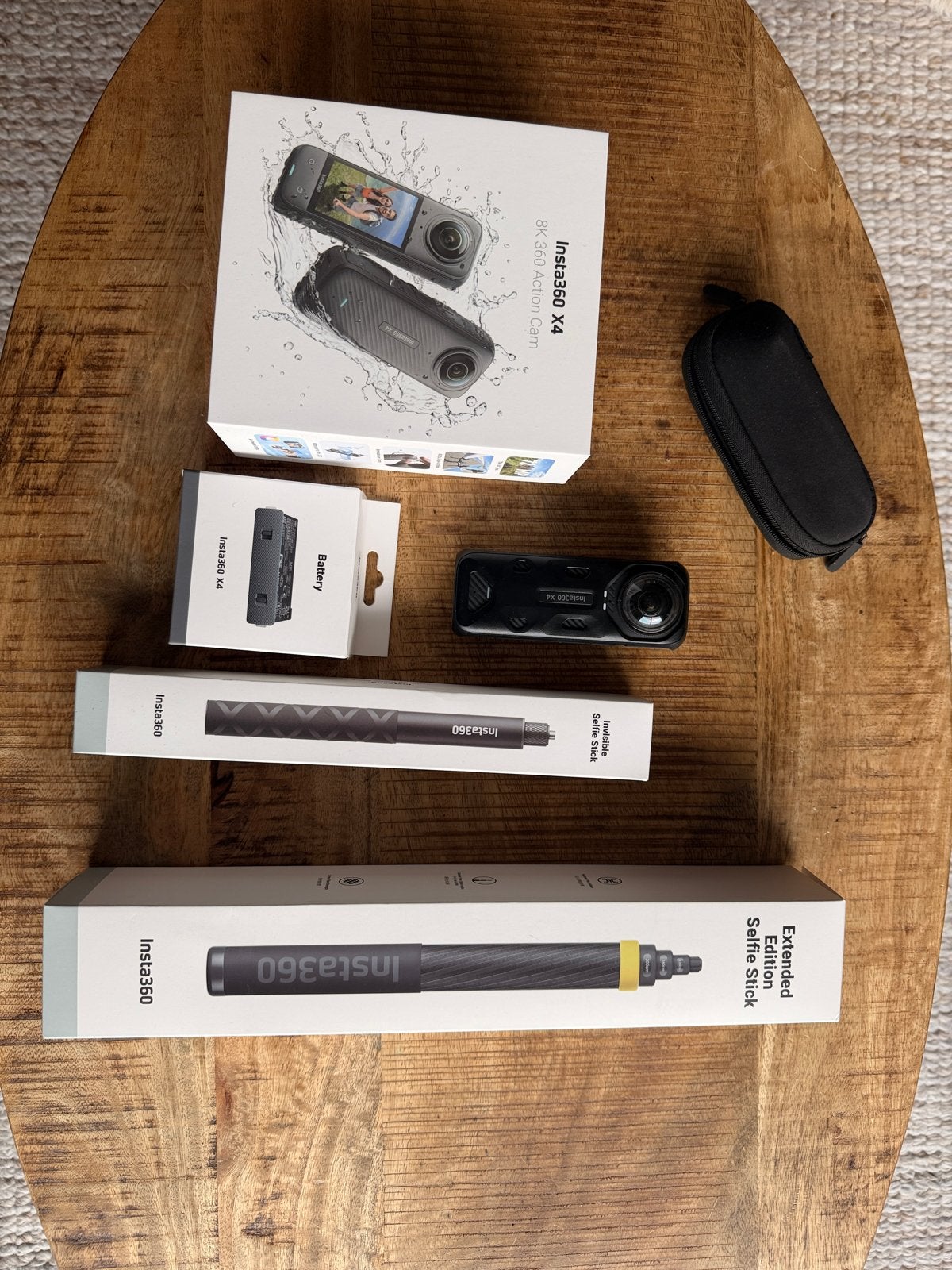 Insta360 X4 8K 360 Action Cam met accessoires, Audio, Tv en Foto, Ophalen, Nieuw, Overige merken