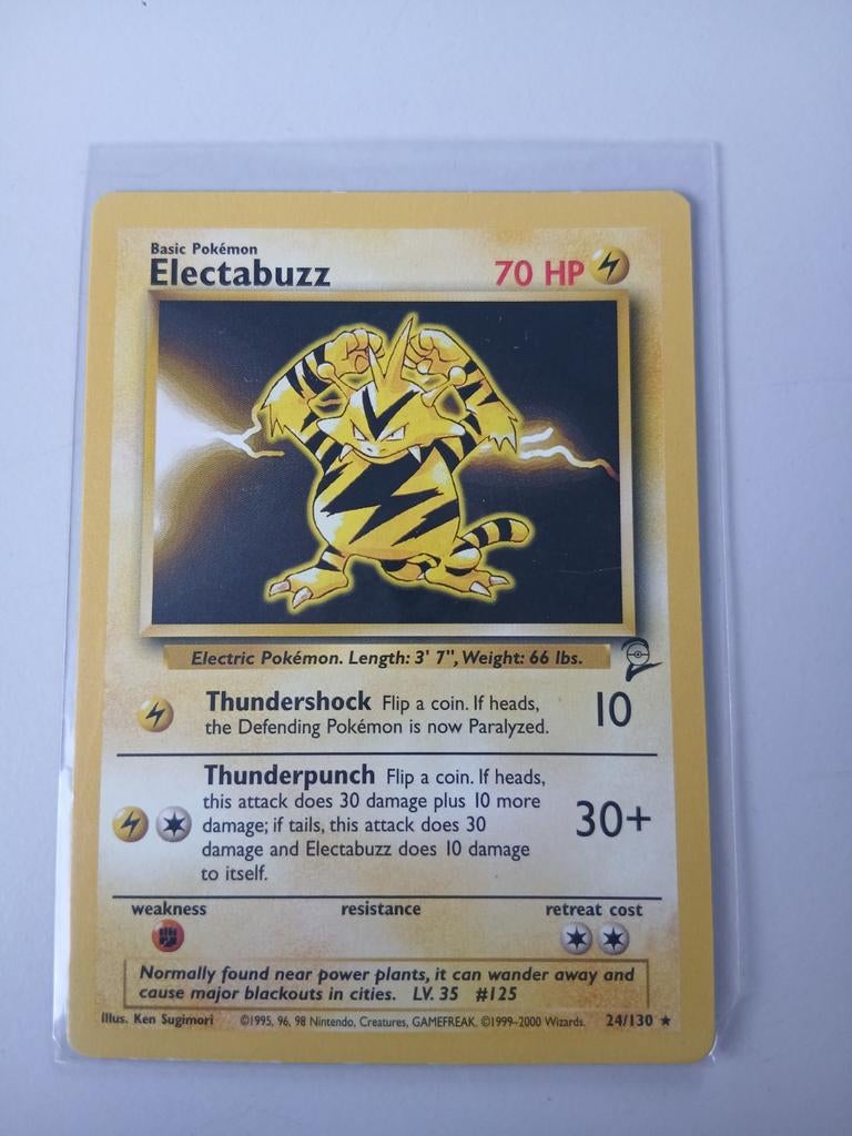 Electabuzz Pokémon Kaart (Base Set 2, 24/130), Ophalen of Verzenden, Gebruikt, Losse kaart