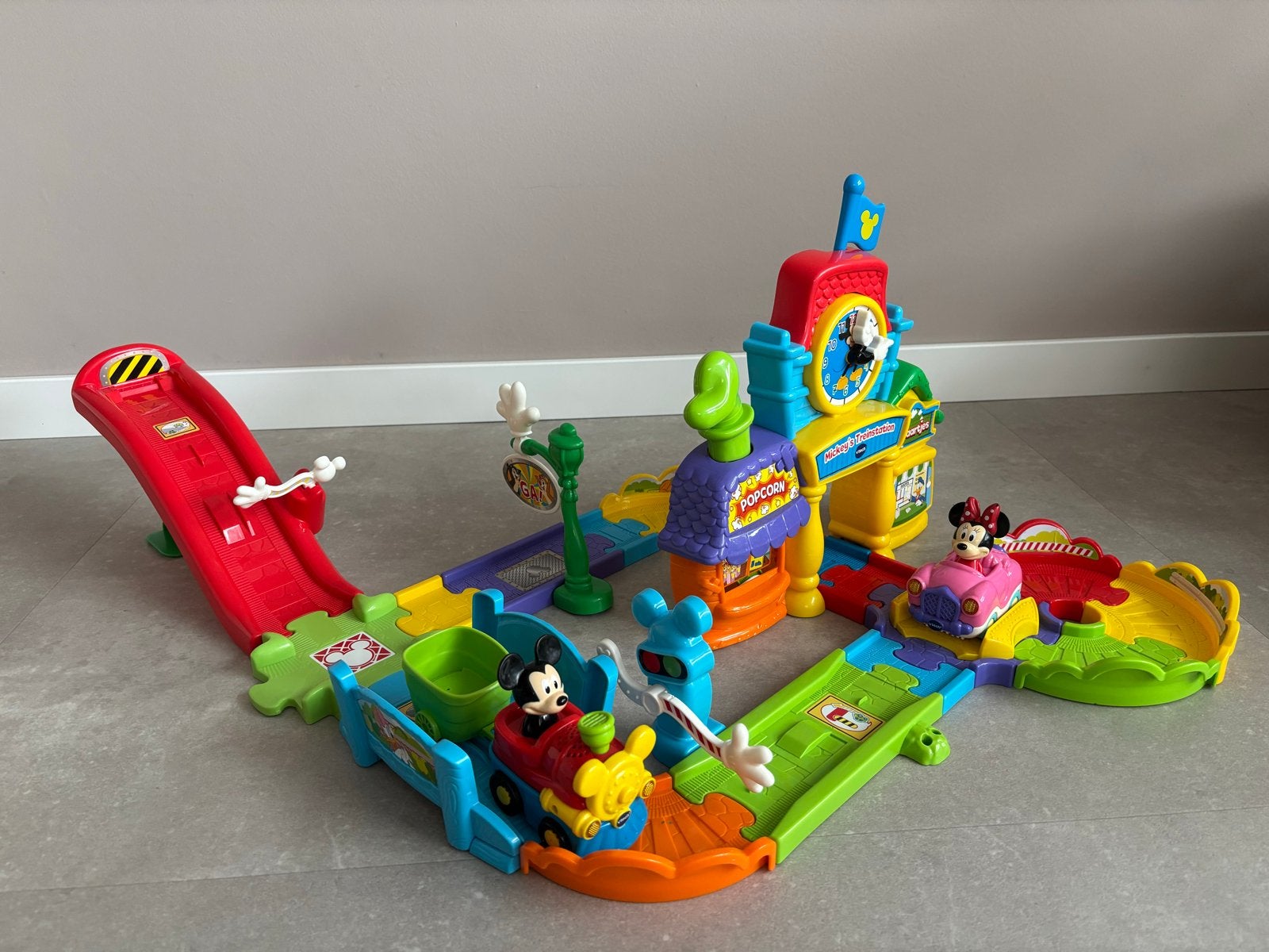 VTech Mickey Mouse Treinstation Speelset, Ophalen of Verzenden, Gebruikt, Jongen of Meisje