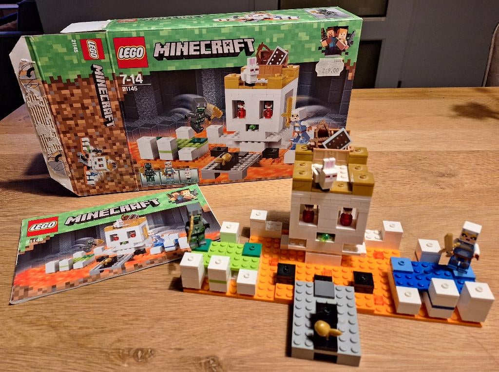 LEGO 21145 Minecraft De Schedelarena | compleet +doos&boekje, Compleet, Gebruikt, Minecraft, Lego