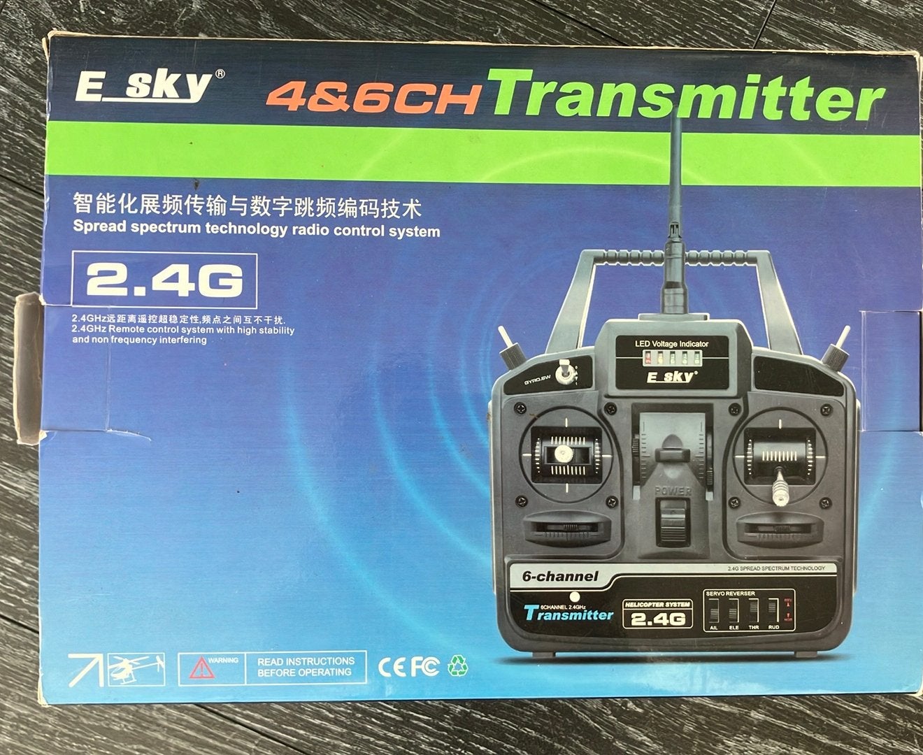 E-sky 6-kanaals 2.4Ghz zender., Ophalen of Verzenden, Nieuw, Overige typen, Helikopter