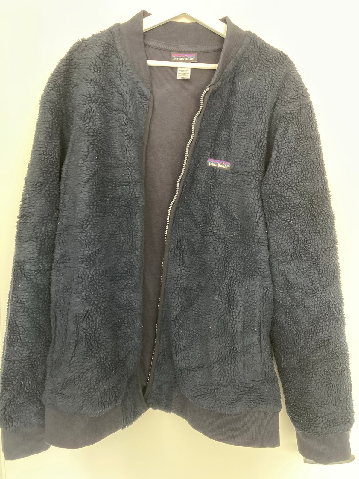 Patagonia Dik Gevoerd Fleece Vest Blauw Maat L, Kleding | Heren, Truien en Vesten, Ophalen of Verzenden, Gedragen, Maat 52/54 (L)
