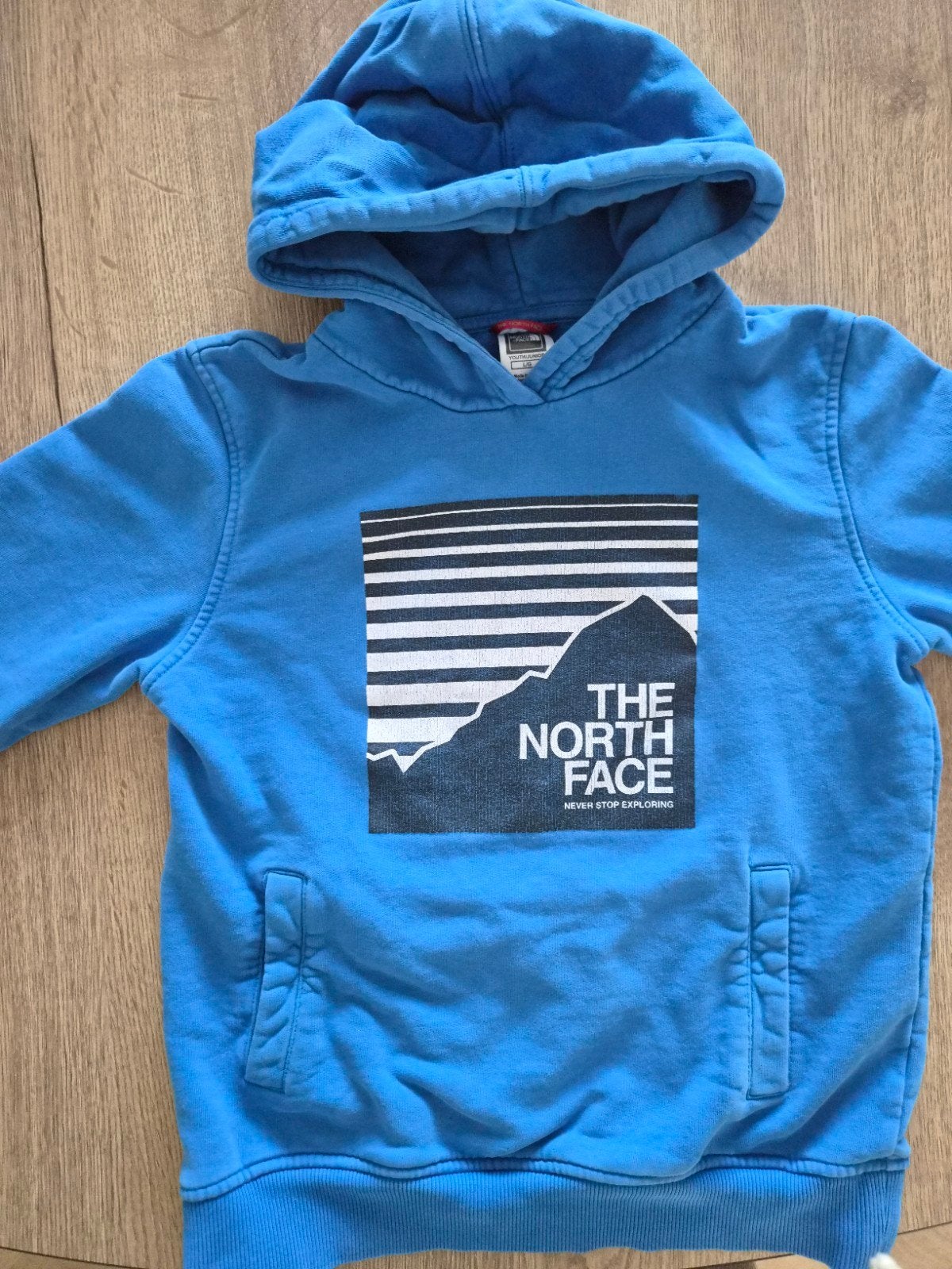 The North Face hoodie blauw maat 158 met buikzak, Ophalen of Verzenden, Gebruikt, The North Face, Jongen of Meisje