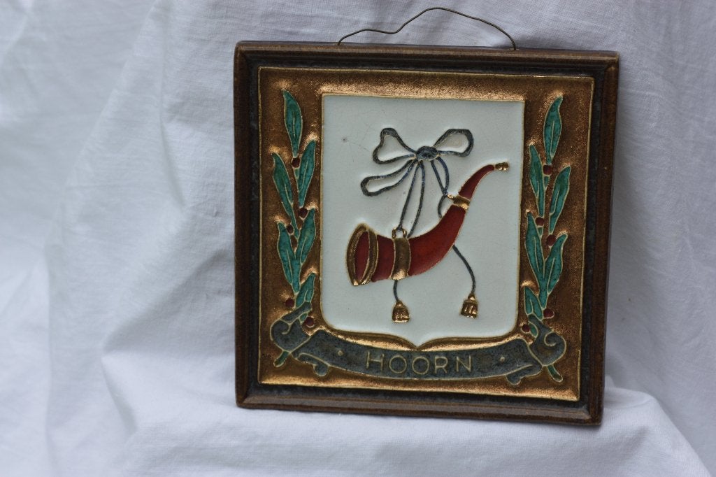 Oude Porceleyne fles tegel Hoorn, Ophalen of Verzenden