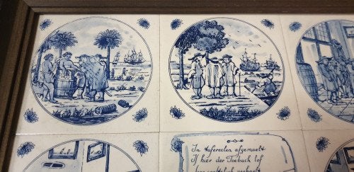 tegeltableau de leidsche fles met 6 tegels, Huis en Inrichting, Ophalen of Verzenden, 'T Olde Gre-j, Info@toldegrej.nl, Endepoelstraat 20f Didam