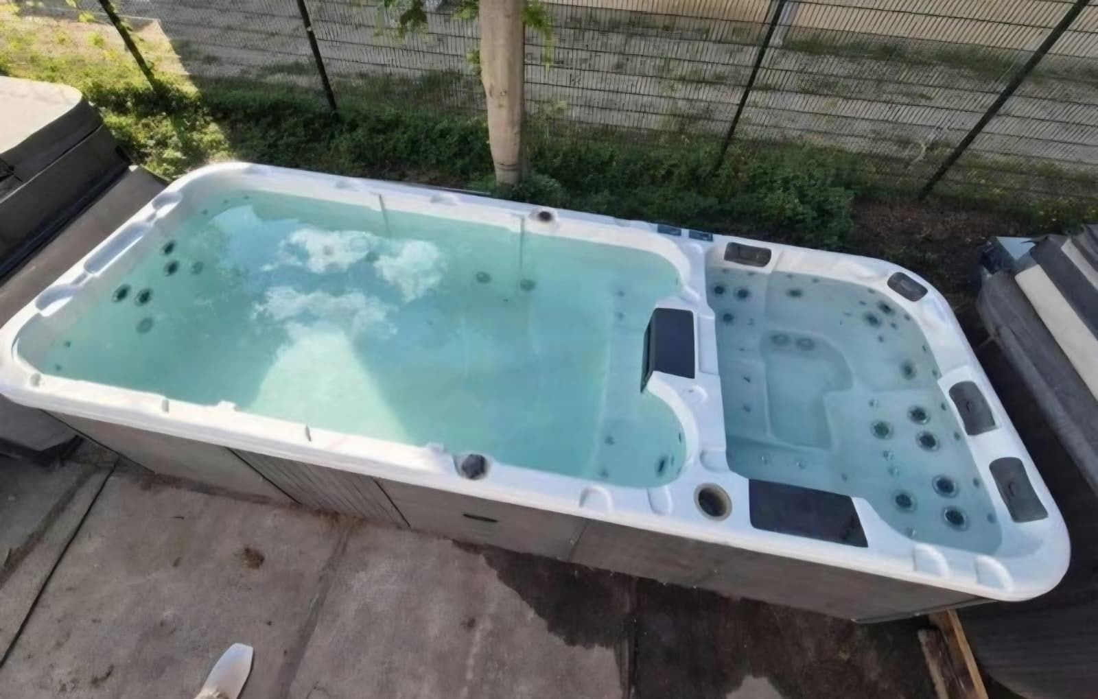 Prachtige 15 persoons ZWEMSPA 💦 2 LIGPLAATSEN 5 ZITPLAATSEN, Ophalen of Verzenden