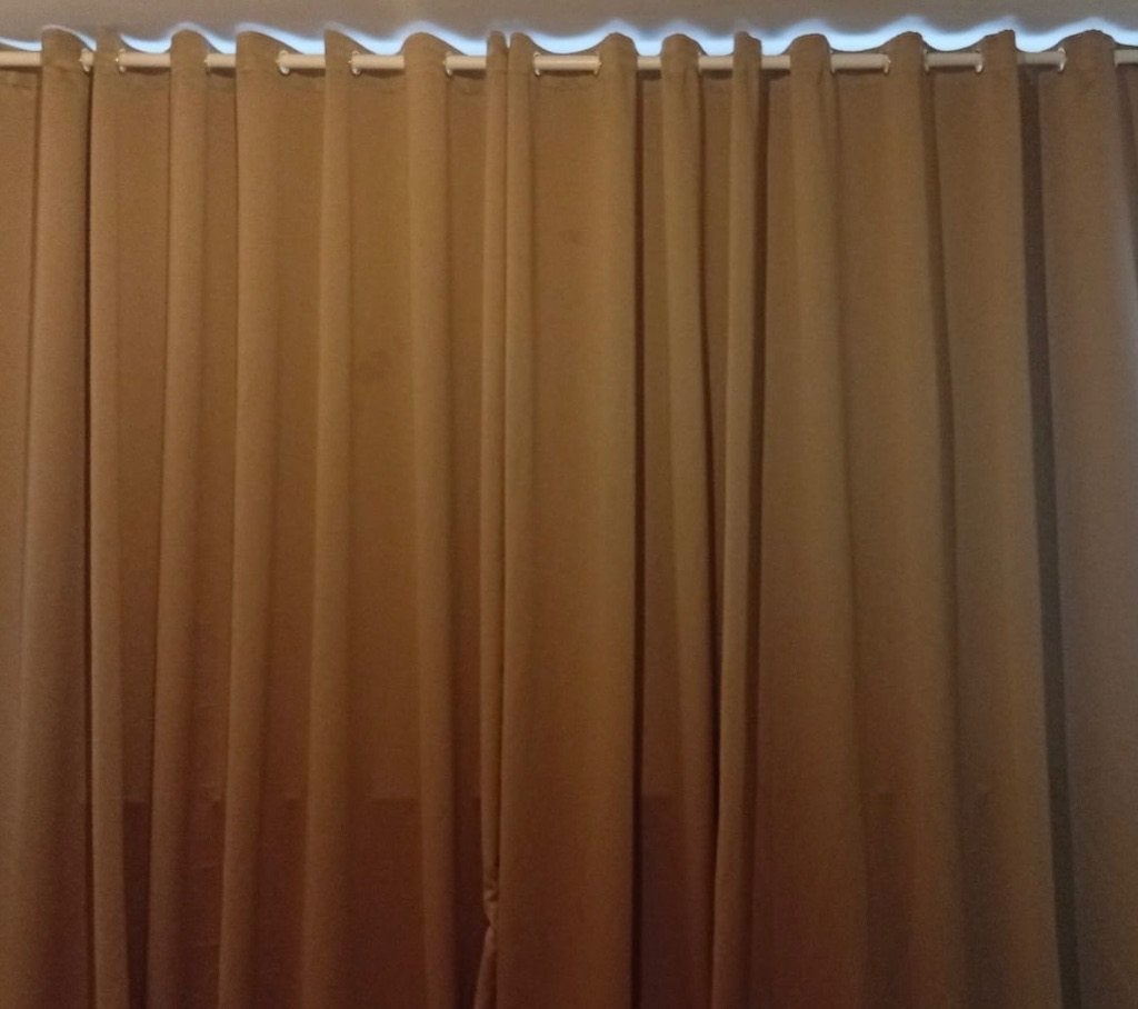 Gordijn, Huis en Inrichting, Overige materialen, Beige, Nieuw, Ophalen of Verzenden