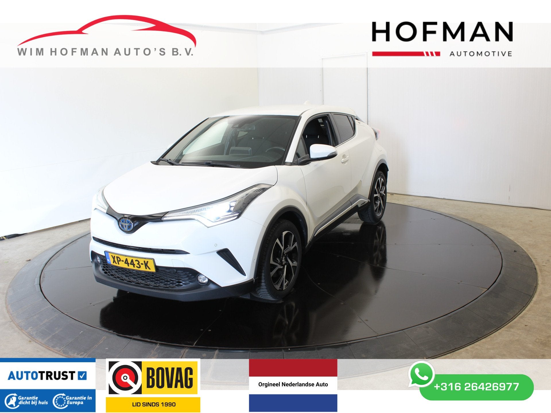 Toyota C-HR 1.8 Hybrid Style JBL Sount Camera Dhoek Stoel+St, 4 cilinders, Met garantie (alle), Wit, Origineel Nederlands
