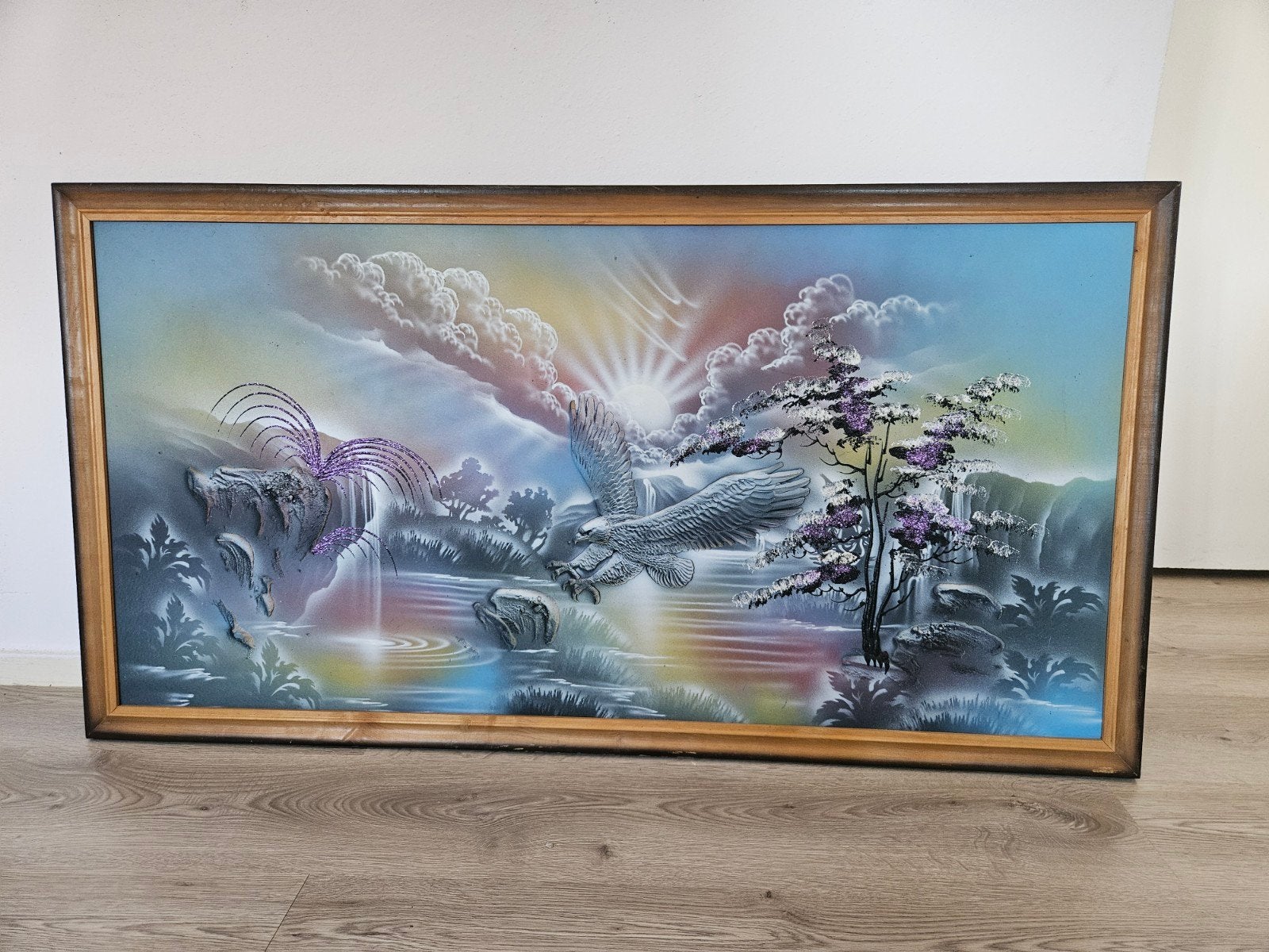 Uniek 3D Schilderij met Adelaar en Landschap, Ophalen