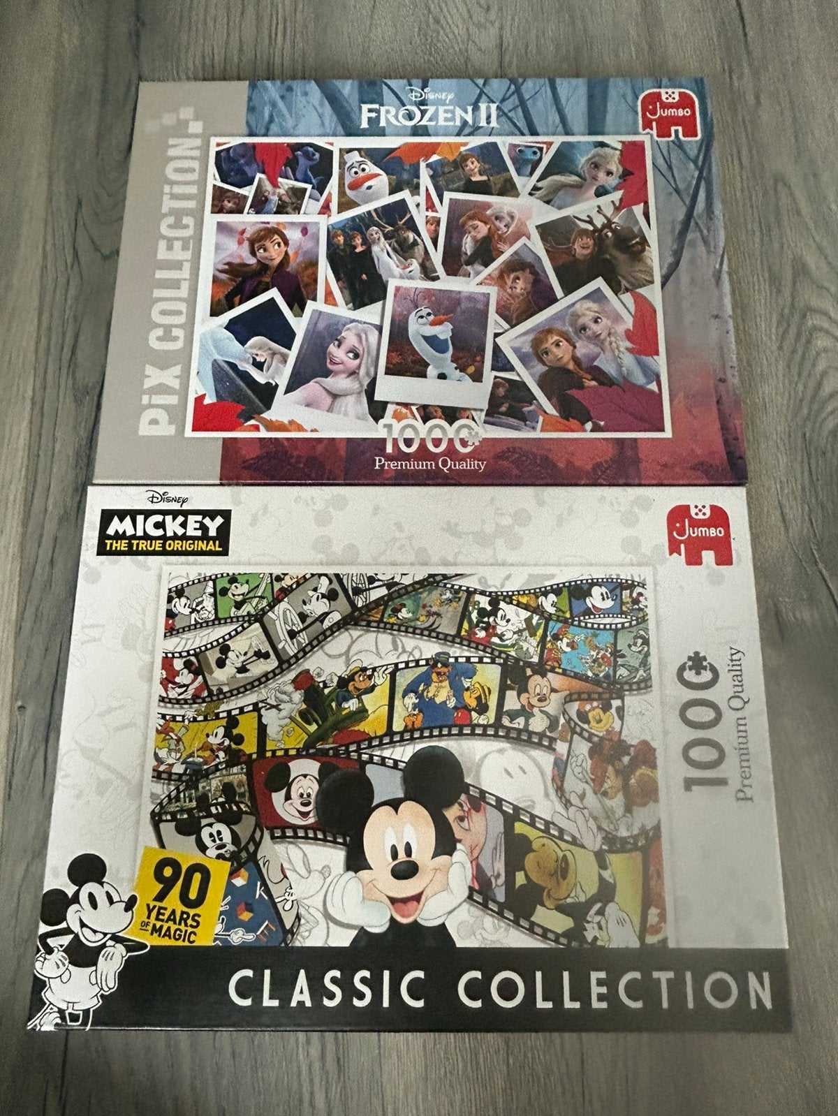 2 disney puzzels 1000 stukjes, Ophalen of Verzenden, 500 t/m 1500 stukjes, Zo goed als nieuw, Legpuzzel