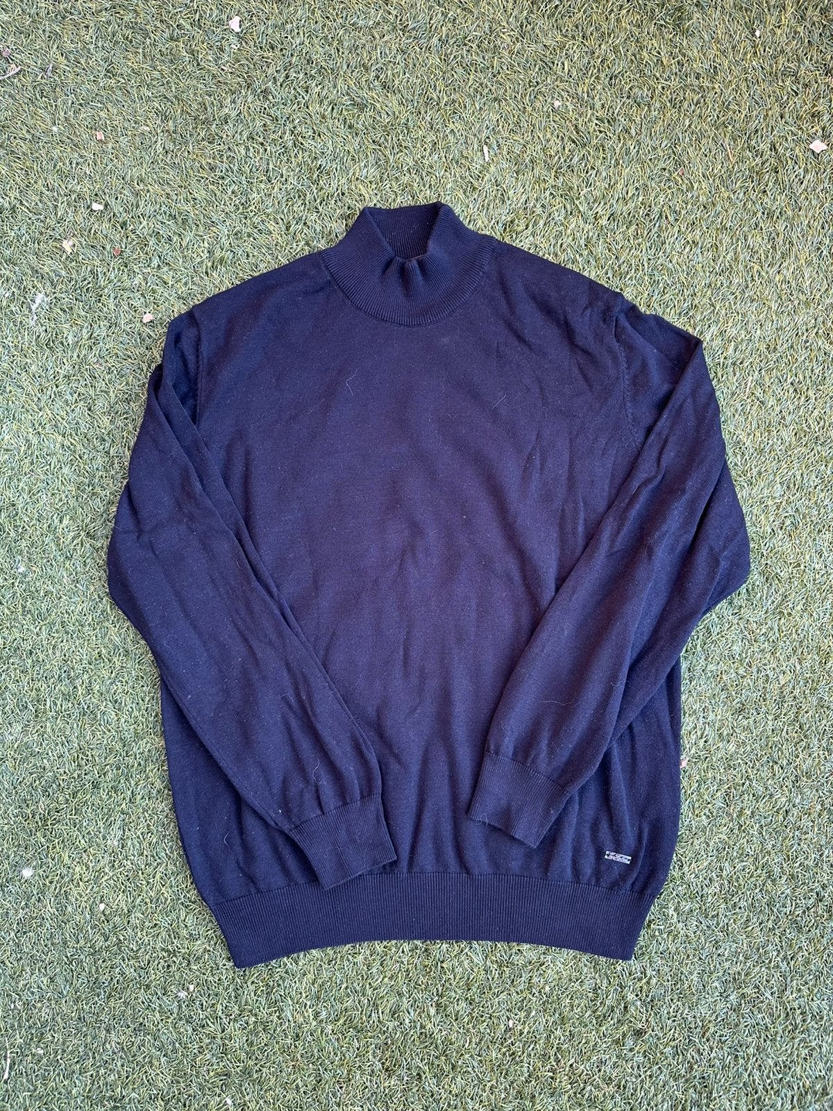 Donkerblauwe coltrui - maat XXL, Ophalen of Verzenden, Zo goed als nieuw, Overige maten, Blauw