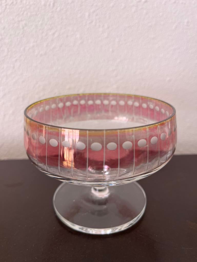3 Vintage dessertglazen Kjell Blomberg  -  Zweden, Antiek en Kunst, Antiek | Glas en Kristal, Ophalen of Verzenden