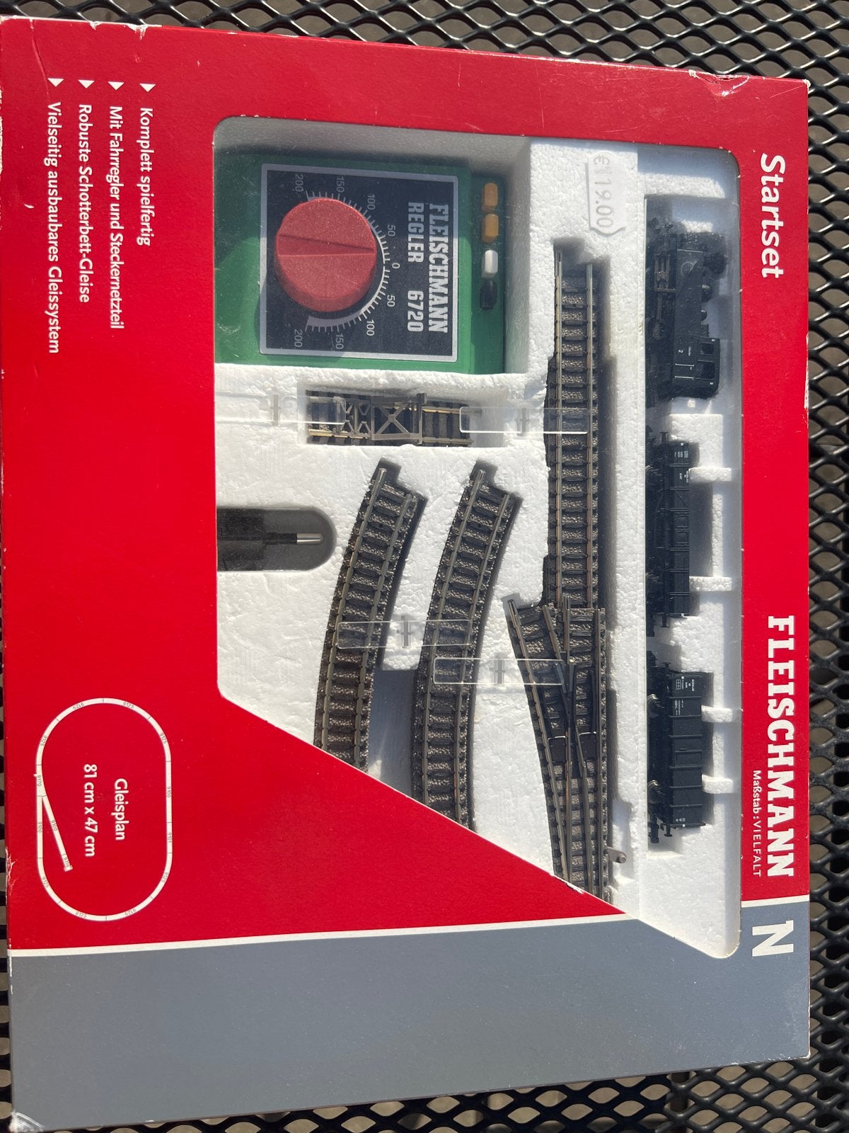 Fleischmann H0 Startset met Profi-rails en Regler 6720, Gelijkstroom, Fleischmann, Ophalen of Verzenden, Analoog