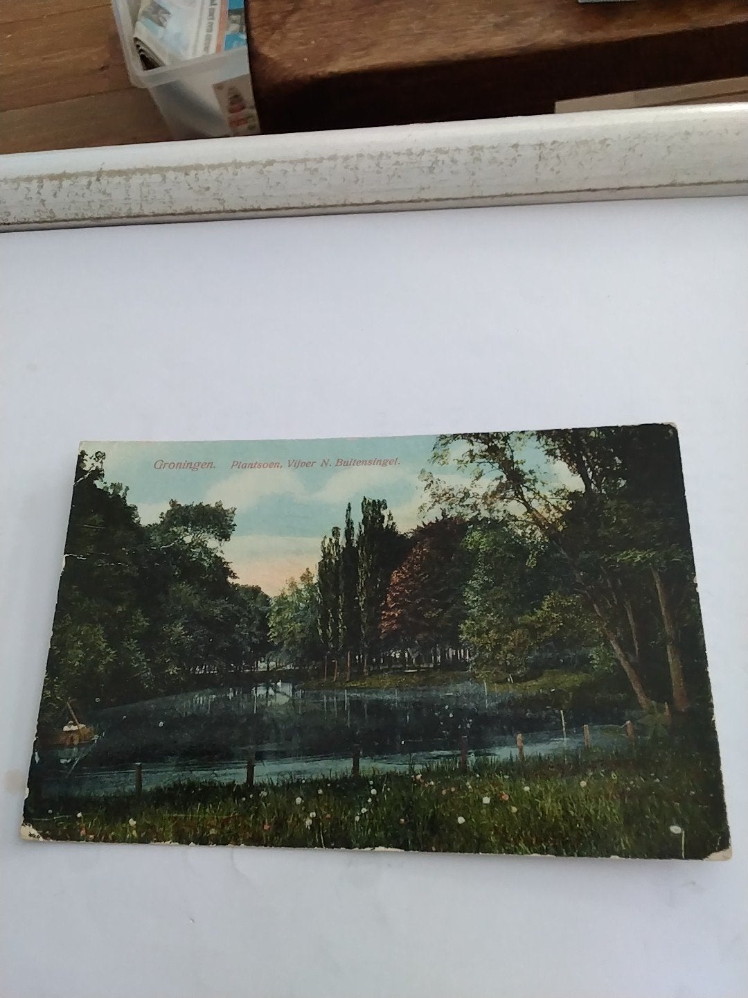 Oude Ansichtkaart Groningen Plantsoen, Vijver N Buitensingel, Ophalen of Verzenden, Voor 1920, Gelopen, Groningen