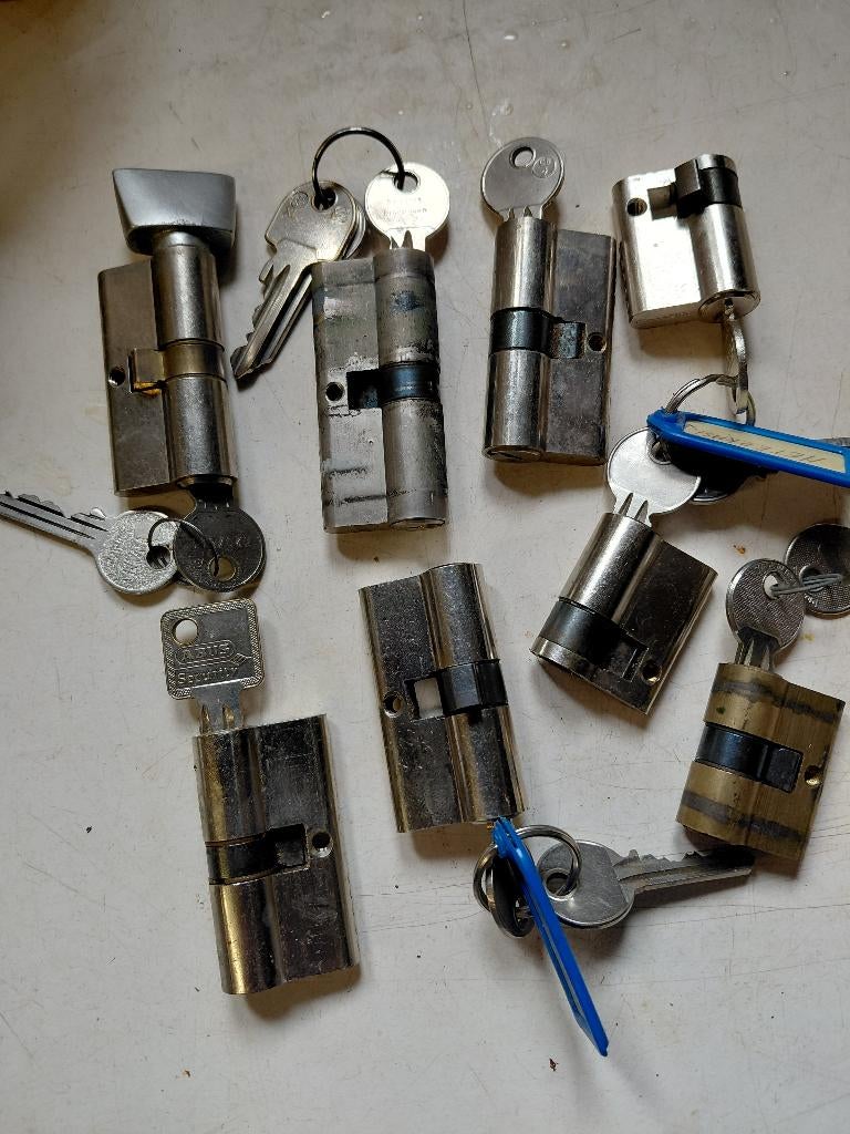 Cylindersloten, Ophalen of Verzenden, Gebruikt, Rvs, Slot