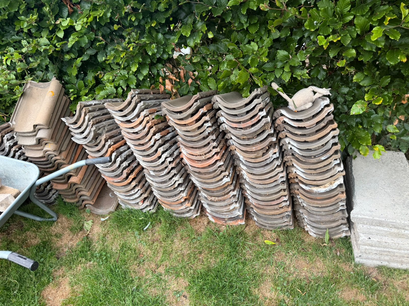 Gratis dakpannen, Ophalen, Steen of Klei, Zo goed als nieuw, 15 m² of meer