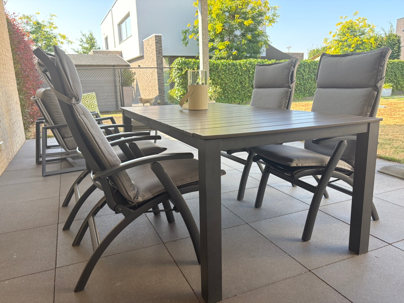 Complete tuinset; Hartman Da Vinci stoelen + tafel 100x185cm, Ophalen, Zo goed als nieuw, Kunststof
