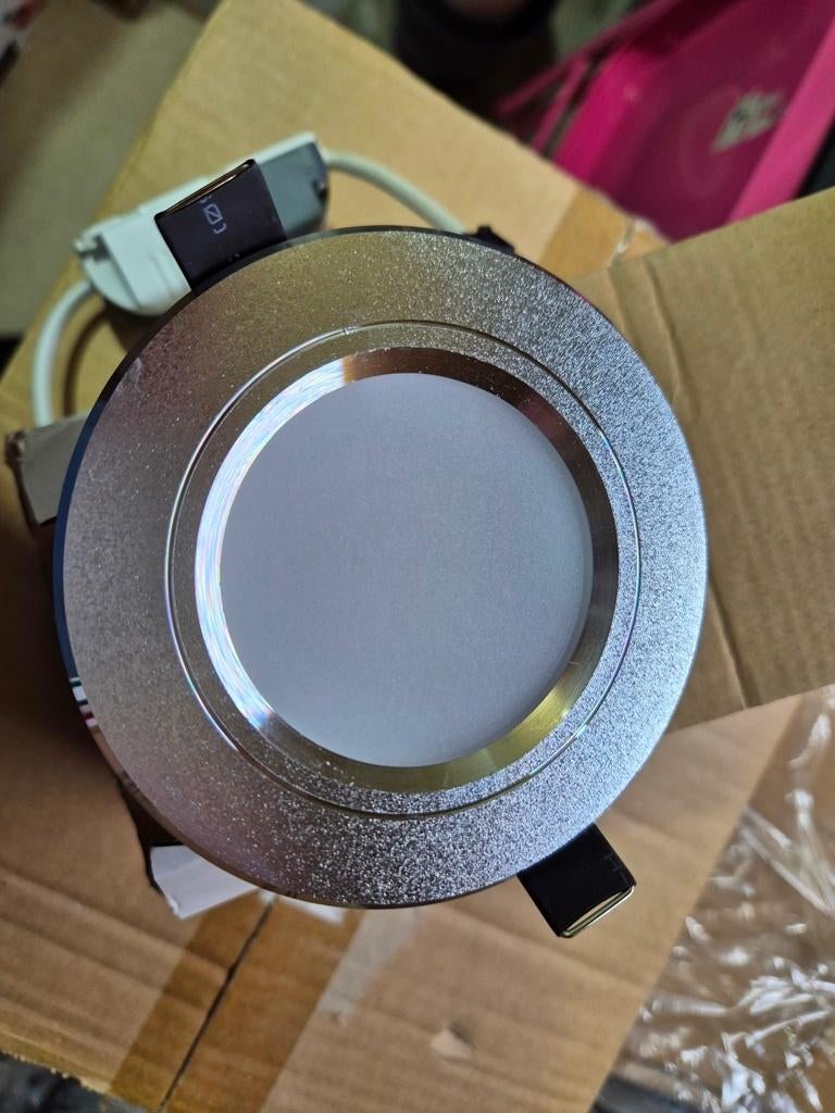 LED Aluminium inbouwspot downlight 3 Watt Warmwit - laatste, LEDinbouwspot, Led, Metaal of Aluminium, Nieuw