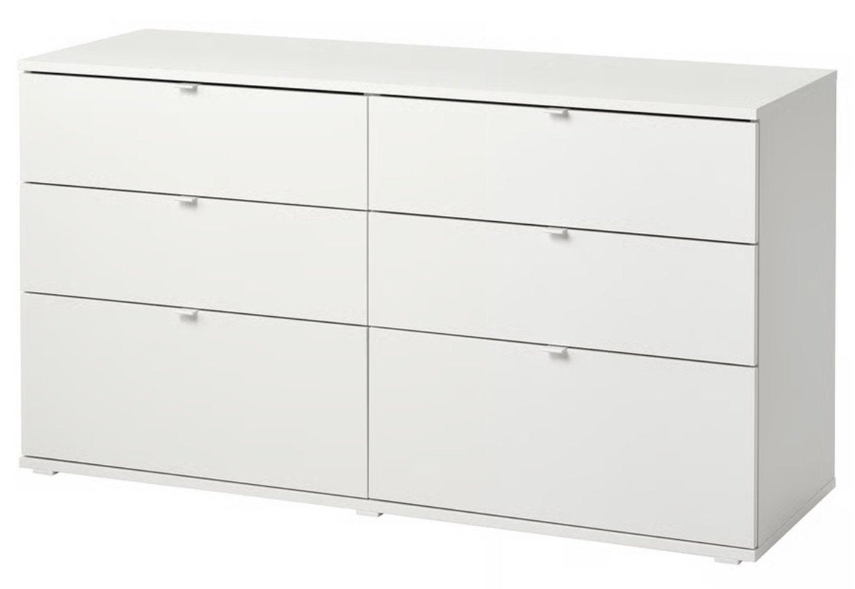 IKEA VIHALS Ladekast / Chest 6 Drawers 140x47x75, Ophalen, 100 tot 150 cm, 5 laden of meer, Zo goed als nieuw