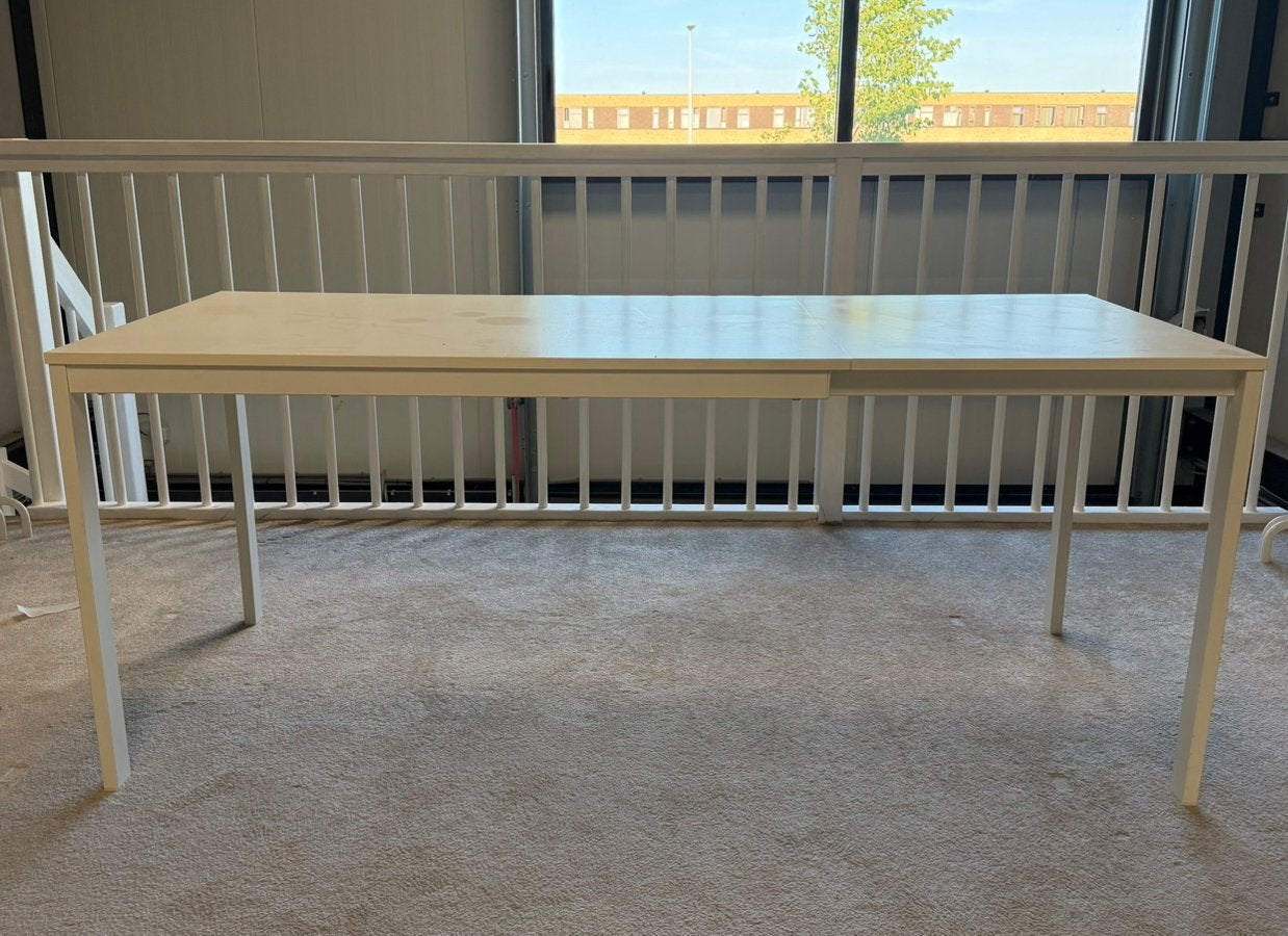 Eettafel uitschuifbaar, Ophalen, 50 tot 100 cm, 150 tot 200 cm, Zo goed als nieuw