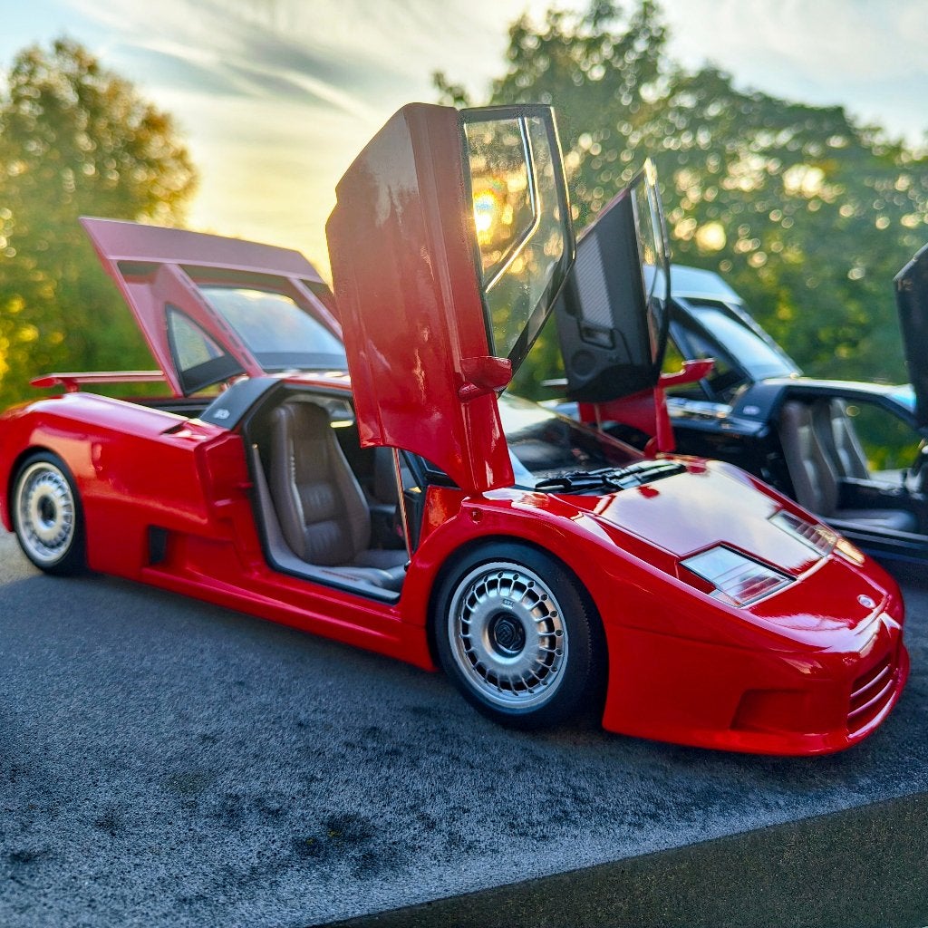 KK-Scale 1:12 Bugatti EB110 1991 Red - Met openende delen, Ophalen of Verzenden, Nieuw, 1:9 t/m 1:12, Auto