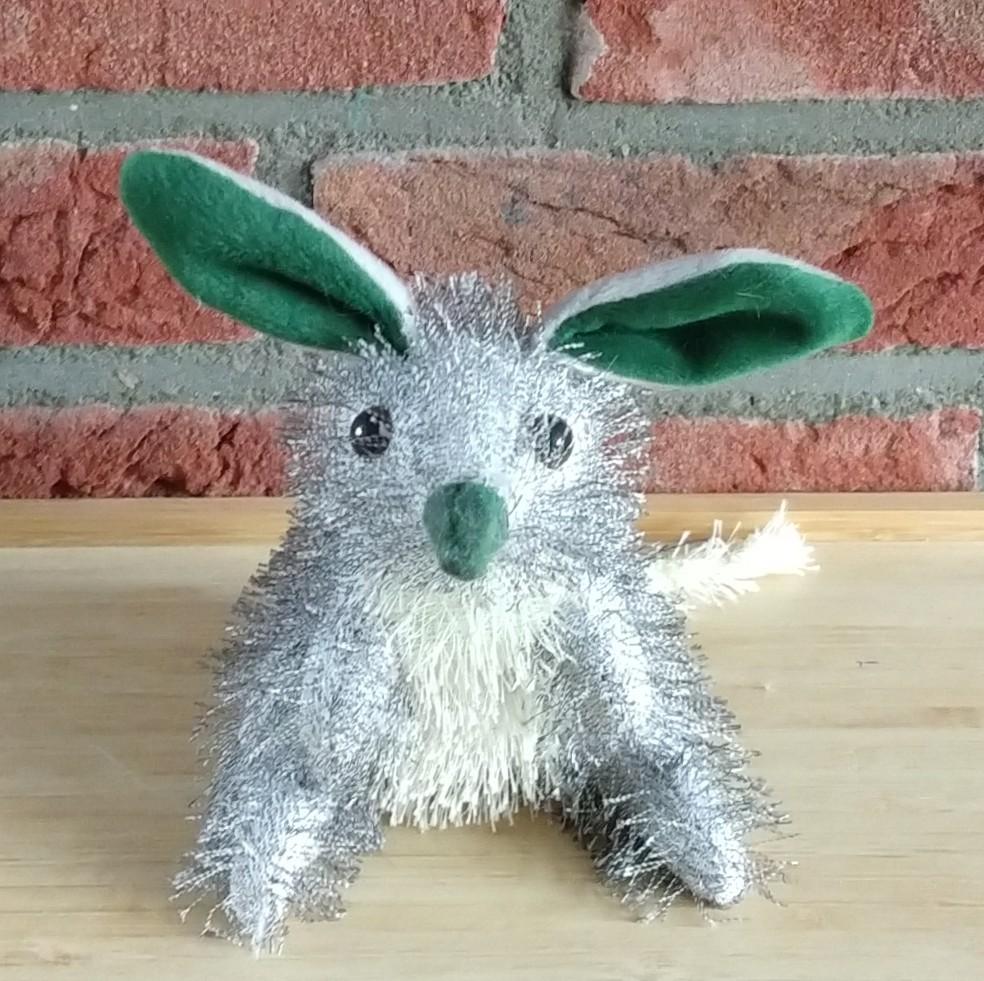 klein knuffel muisje, volgnr 16, Kinderen en Baby's, Speelgoed | Knuffels en Pluche, Muis, Grijs, Ophalen of Verzenden, Zo goed als nieuw