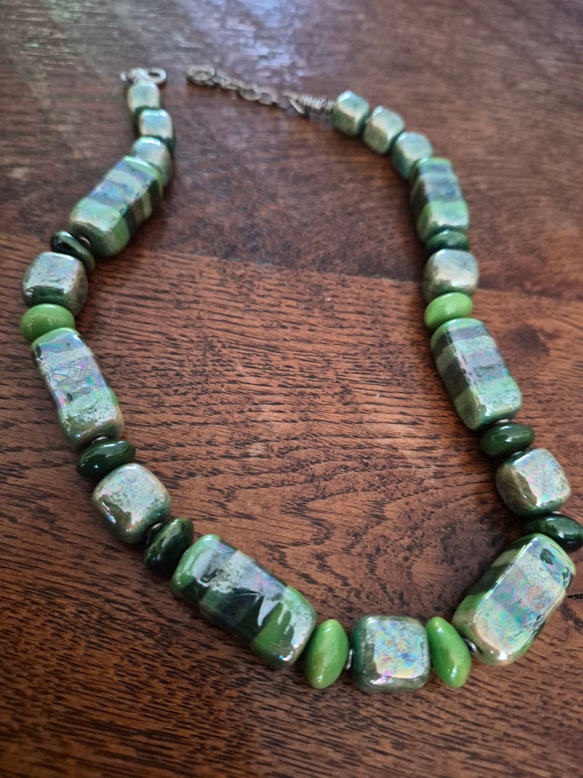 Kazuri ketting, uit het Afrika museum, Ophalen of Verzenden, Zo goed als nieuw, Zilver, Zilver
