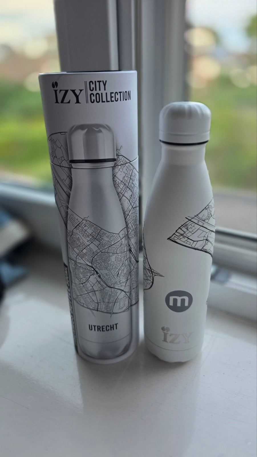 Izy City Collection Utrecht drinkfles - Nieuw, Nieuw, Ophalen of Verzenden, Wit, Metaal