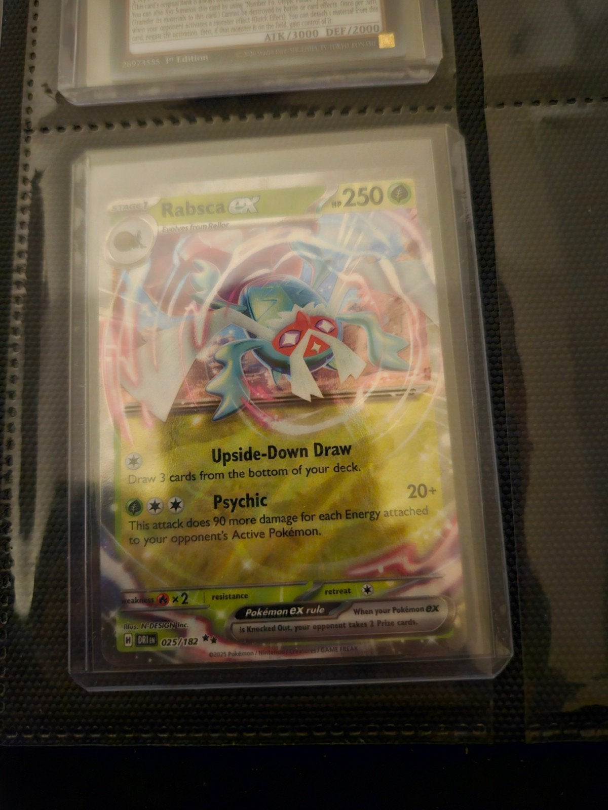 Pokemon Rabsca ex 025/182 Destined Rivals, Ophalen of Verzenden, Zo goed als nieuw, Losse kaart, Foil