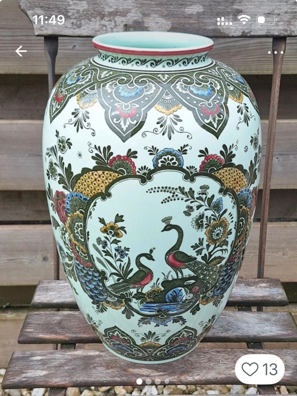 Villeroy & Boch XL Vaas "Paon" - Handgeschilderd, Ophalen