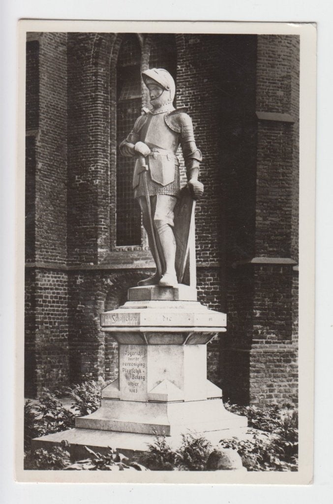 242 Barneveld 1955 Jan v. Schaffelaar Standbeeld 1955 B16, Verzamelen, Verzenden, 1940 tot 1960, Gelopen, Gelderland