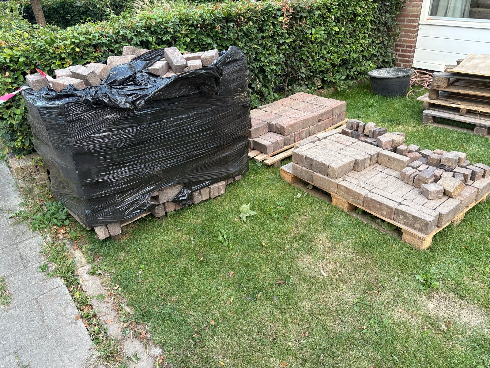 Gebakken dikformaten +/- 10m2, Ophalen, Gebruikt, Klinkers, 10 m² of meer