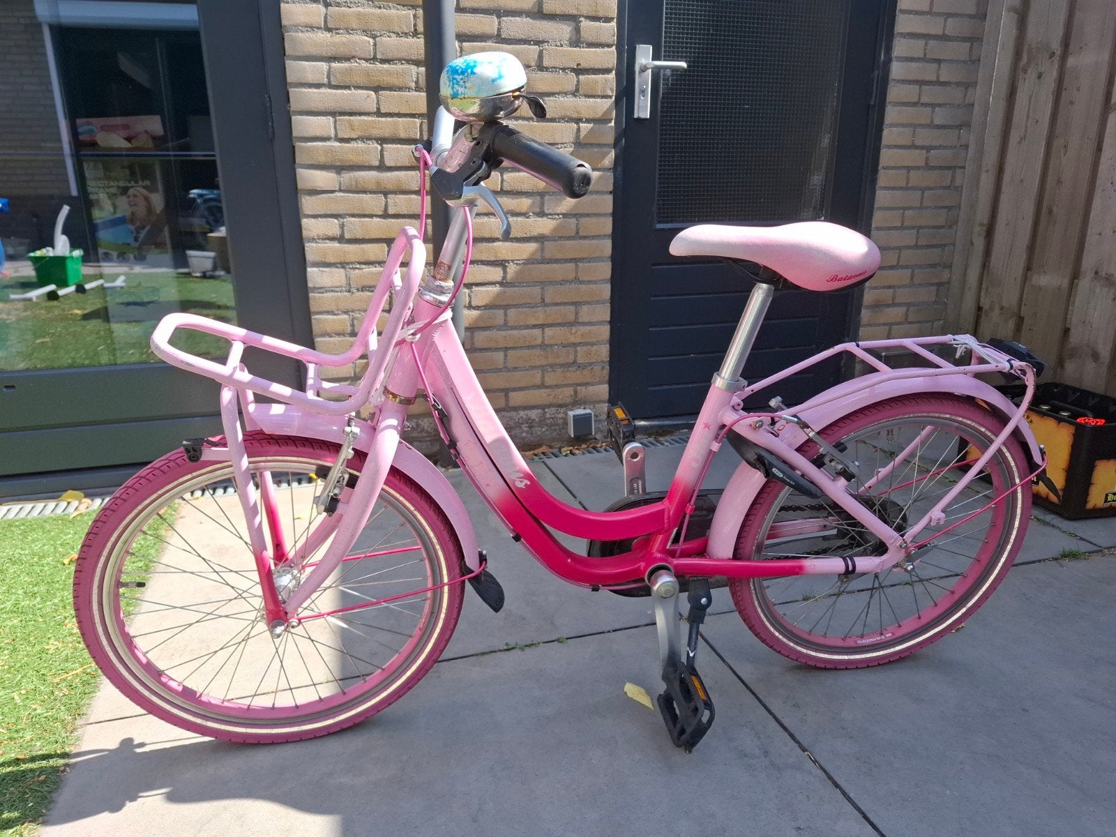 Roze Batavus meisjesfiets 20 inch, Ophalen, Terugtraprem, Gebruikt, Batavus