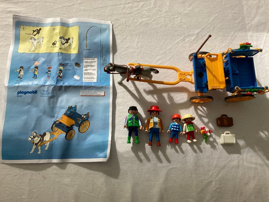 Playmobil paarden koets bloemen wagen 3117 familie set!, Complete set, Ophalen of Verzenden, Zo goed als nieuw, Country