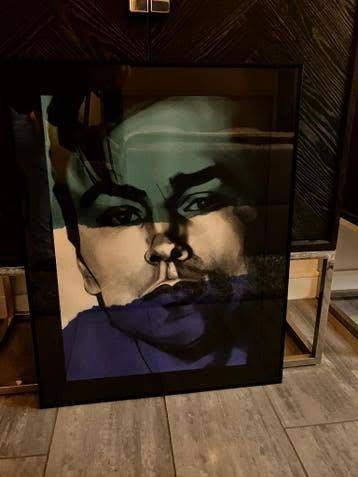 portret in gemengde techniek ( sylvia wiggers), Ophalen of Verzenden, Gemengde techniek, Portret