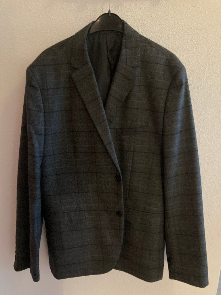 Te koop: NIEUW antraciet gestreept colbert, maat 56,  H&M., Kleding | Heren, Kostuums en Colberts, Ophalen of Verzenden, Maat 56/58 (XL)
