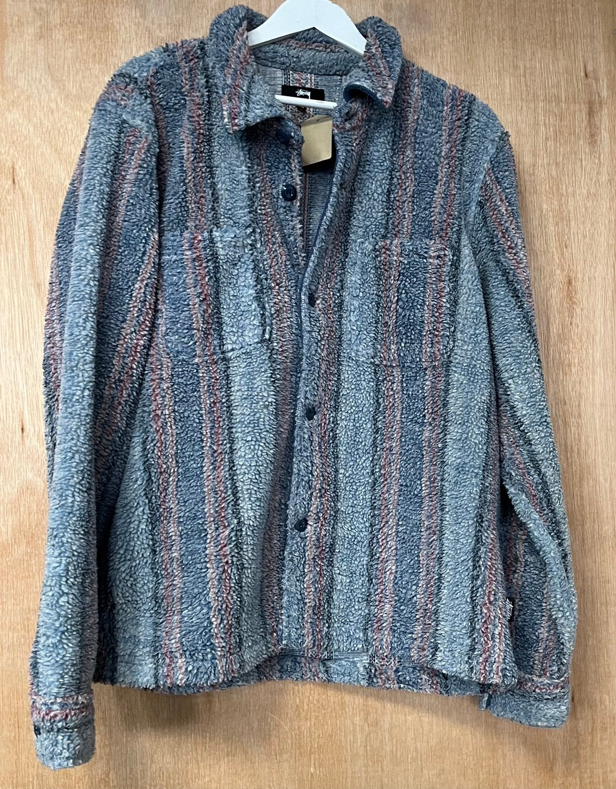 Stussy sherpa jas - Maat L, Kleding | Heren, Ophalen of Verzenden, Zo goed als nieuw, Maat 52/54 (L), Overige kleuren