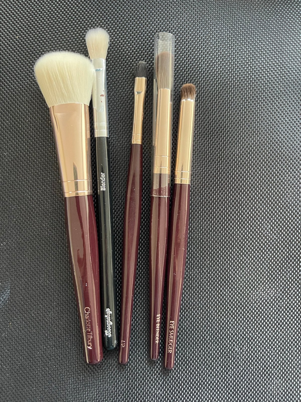 Charlotte Tilbury Make-up Kwasten Set, Gebruikt, Ogen, Bruin, Ophalen of Verzenden
