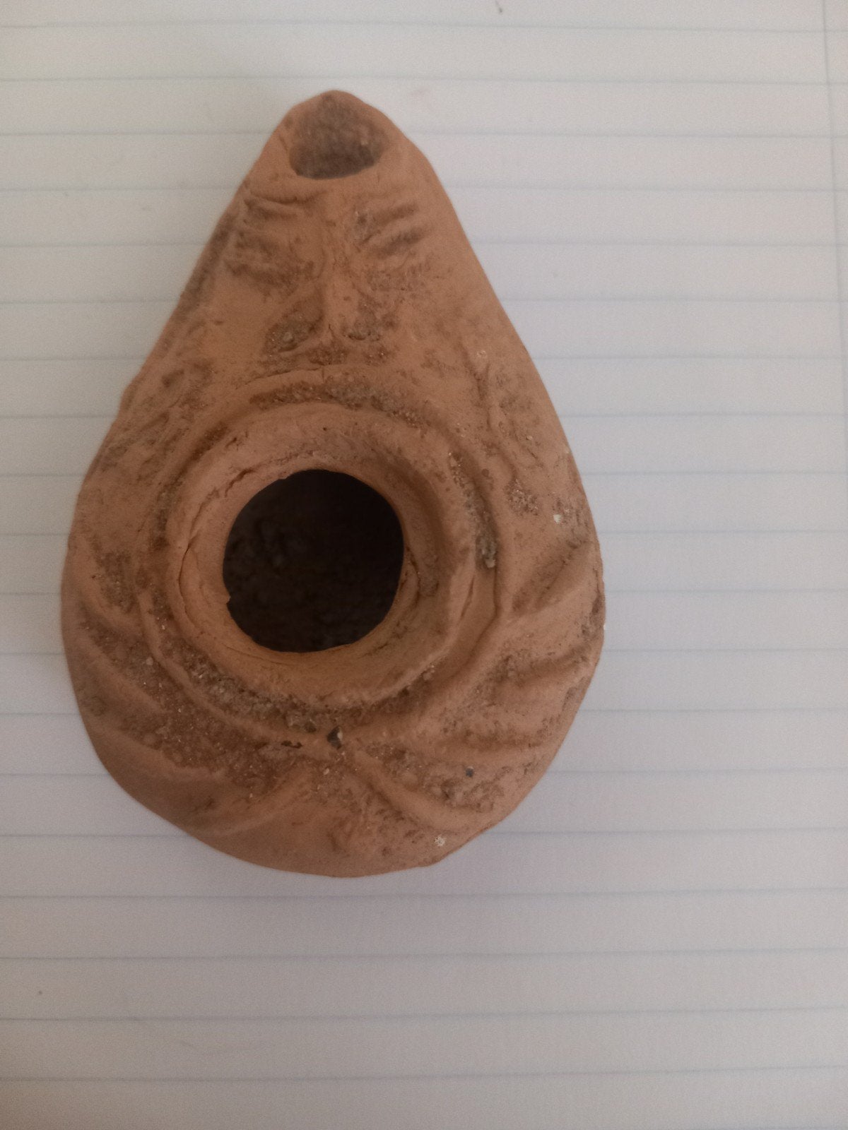 Vintage Byzantijns olielampje - Terracotta, Ophalen of Verzenden