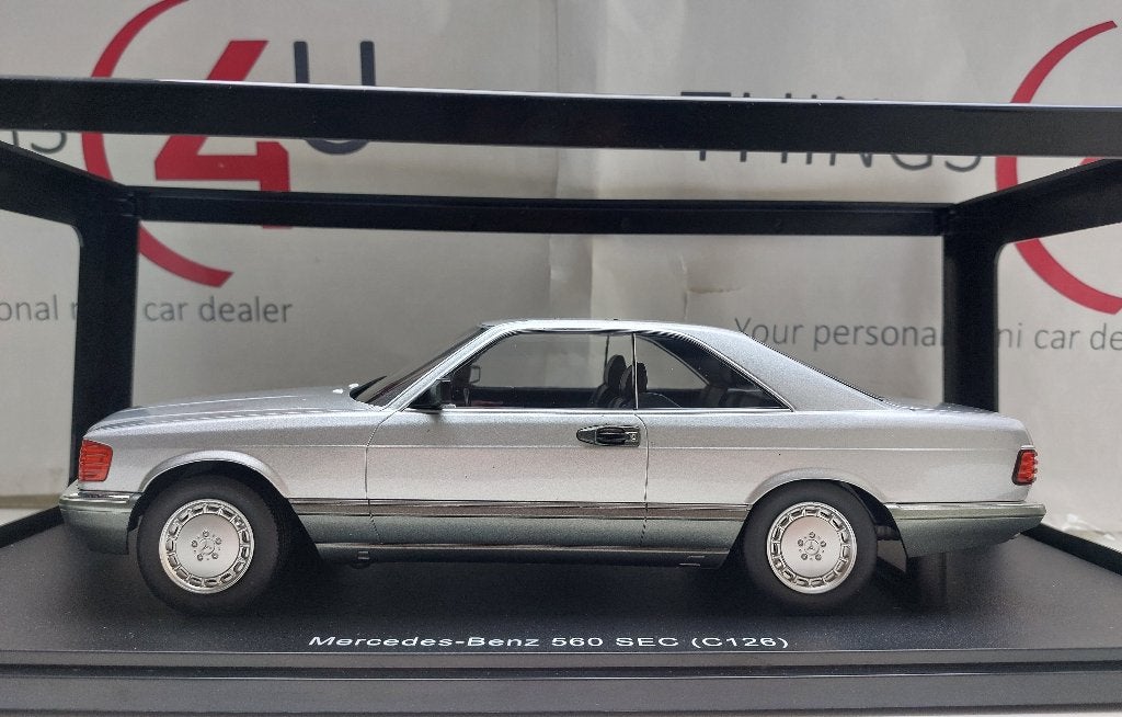 KK-Scale 1:18 Mercedes-Benz 560 SEC C126 1985 zilver nieuw, Hobby en Vrije tijd, Ophalen of Verzenden, Nieuw, Auto, Overige merken