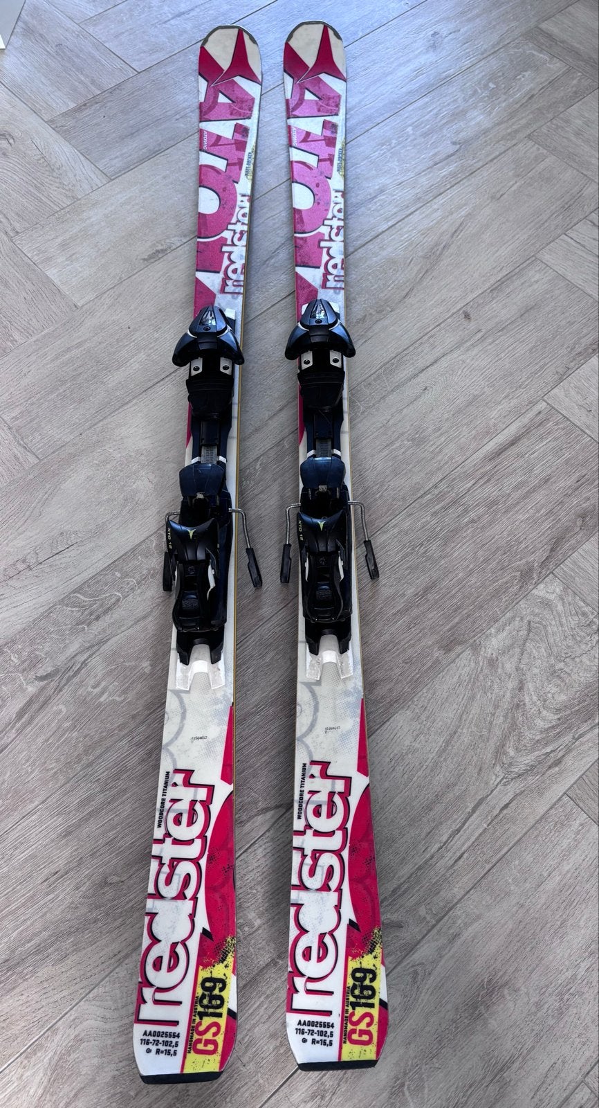 Redster GS169 ski's met Atomic bindingen, 160 tot 180 cm, Gebruikt, Ophalen of Verzenden, Carve