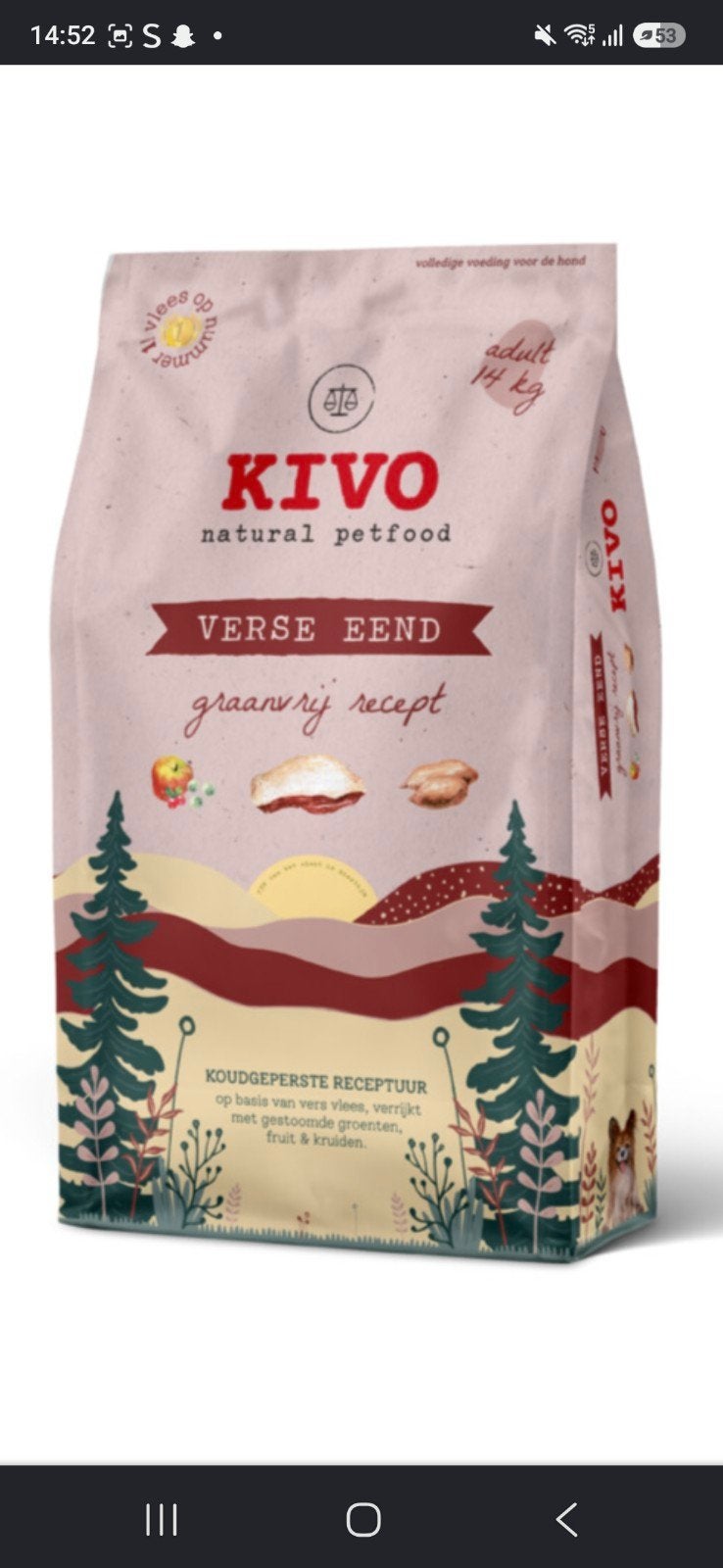 KIVO Hondenbrokken Eend, Ophalen, Hond