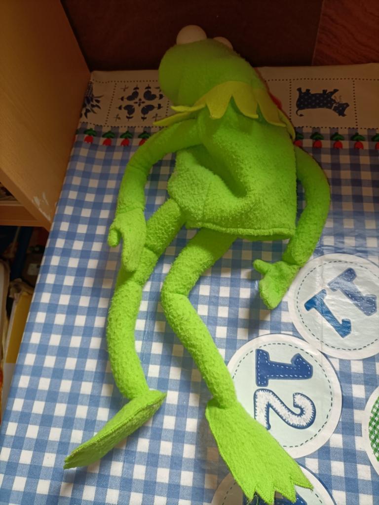 Kermit de Kikker handpop vintage 45 cm groot, Kinderen en Baby's, Speelgoed | Knuffels en Pluche, Ophalen of Verzenden, Zo goed als nieuw