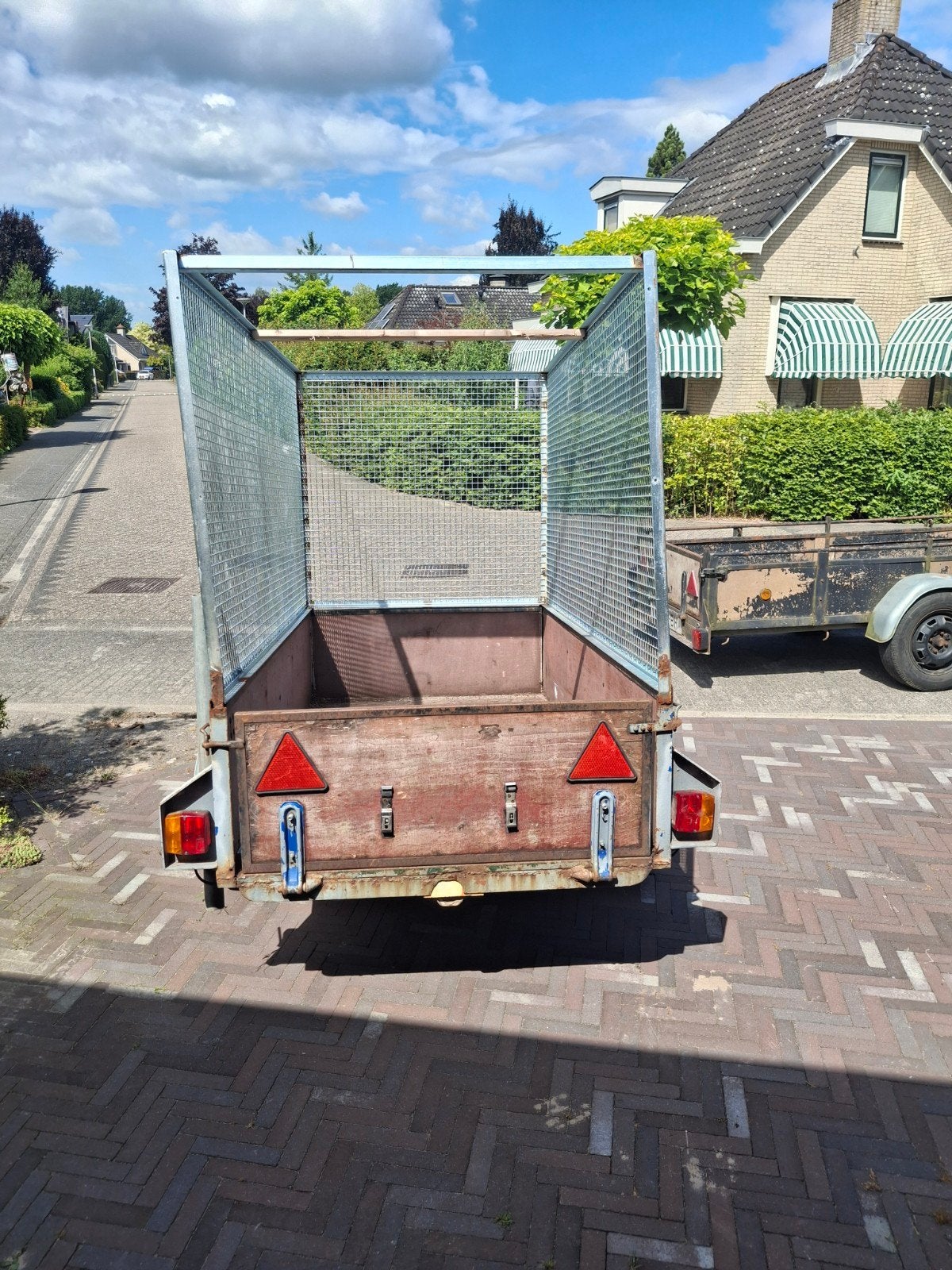 Aanhangwagen met huif - Ideaal voor tuinafval, Auto diversen, Aanhangers en Bagagewagens, Ophalen, Gebruikt