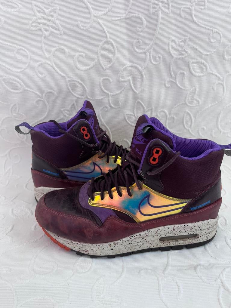 Nike Air Max 1 Mid Sneakerboot WP Deep Burgundy  38,5 goede, Ophalen of Verzenden, Zo goed als nieuw, Sneakers of Gympen