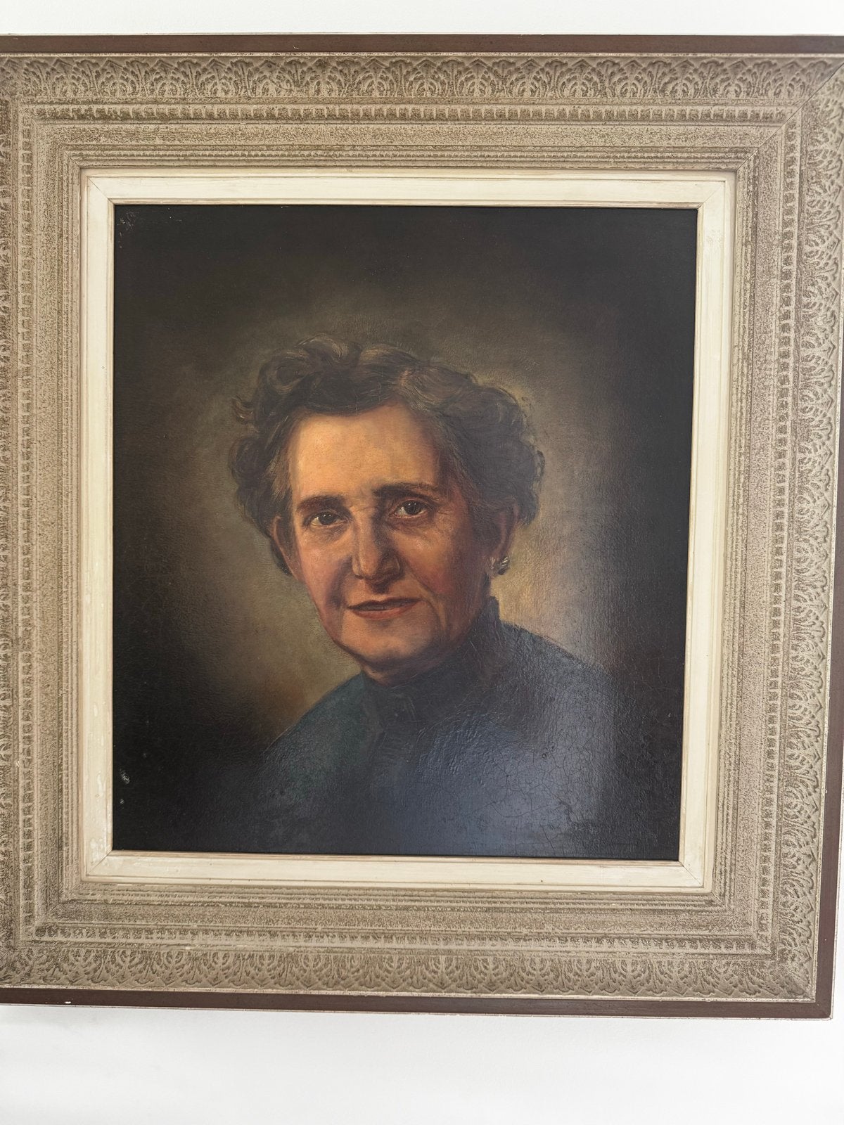 Oud portret schilderij van een vrouw, gesigneerd, Antiek en Kunst, Ophalen