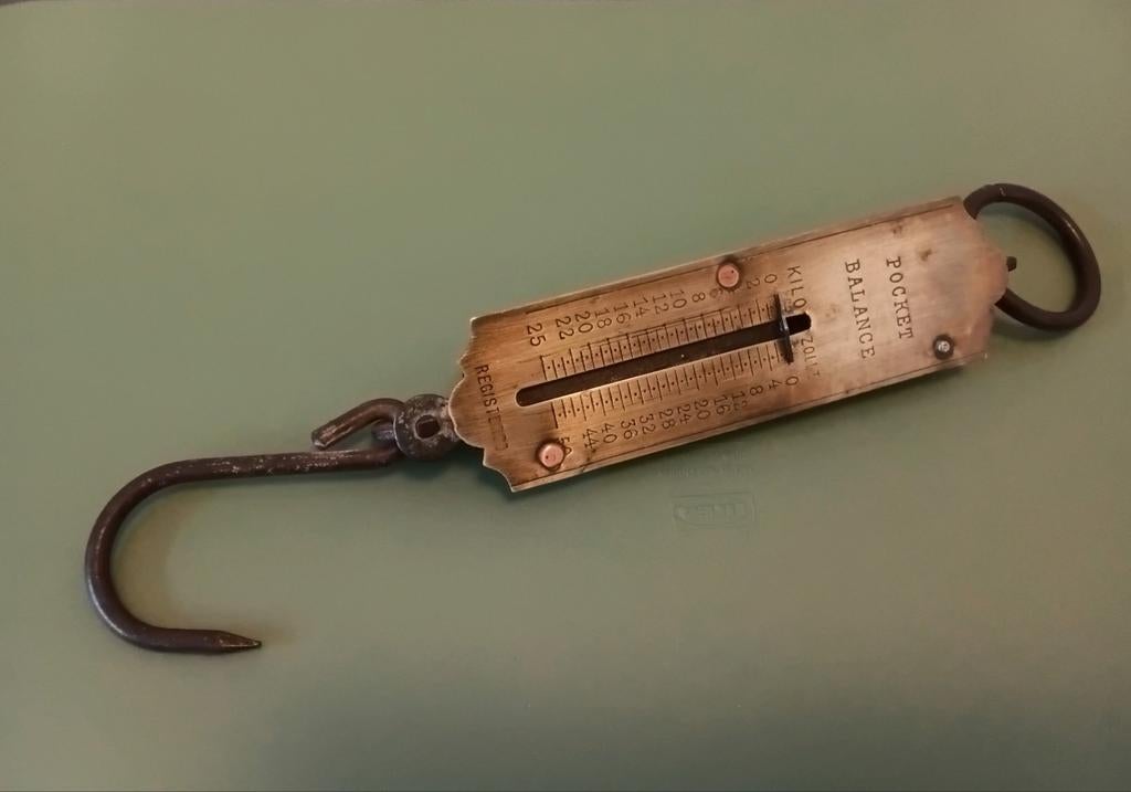 Vinted Pocket Balance weeghaak 20 Kilo, Antiek en Kunst, Antiek | Gereedschap en Instrumenten, Ophalen of Verzenden