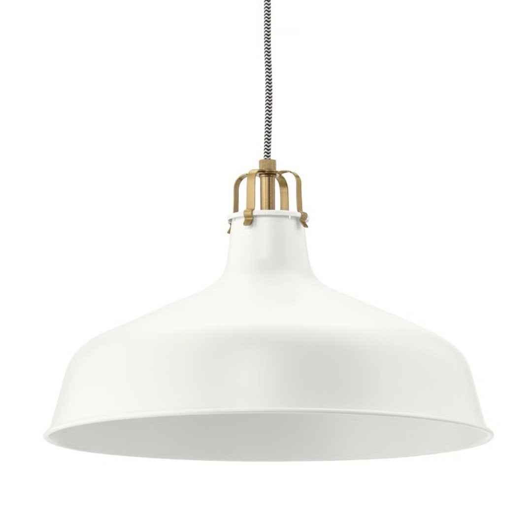 Witte industriële hanglamp (RANARP IKEA) 1 stuks, Ophalen, Industrieel, Modern, E27 (groot), Zo goed als nieuw