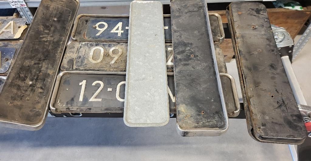 oude nummerborden bumpers Kentekenplaathouders Peugeot 404, Ophalen of Verzenden, Gebruikt